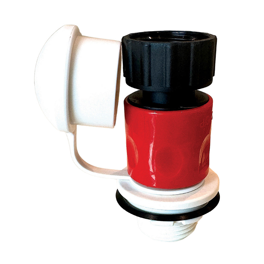 Flush-M Mercury Motors Flush Quick Release Port w/90 Elbow - White [FM-WHT]