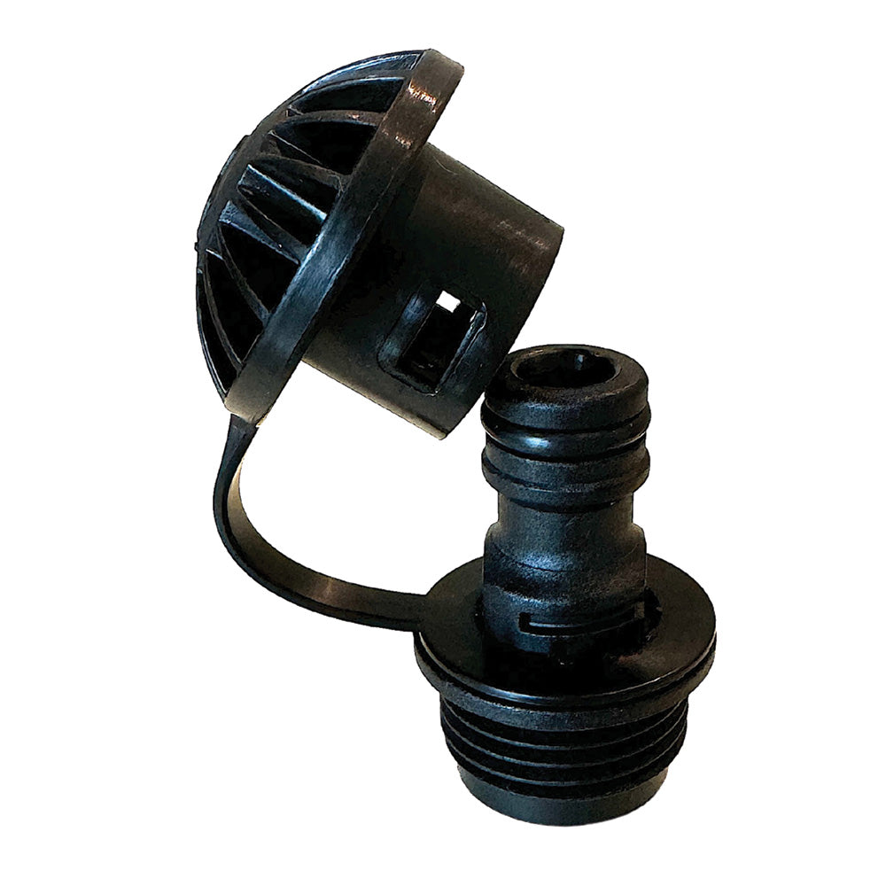 Flush-M Suzuki Motors Flush Quick Release Port w/90 Elbow - Black [FS-BLK]