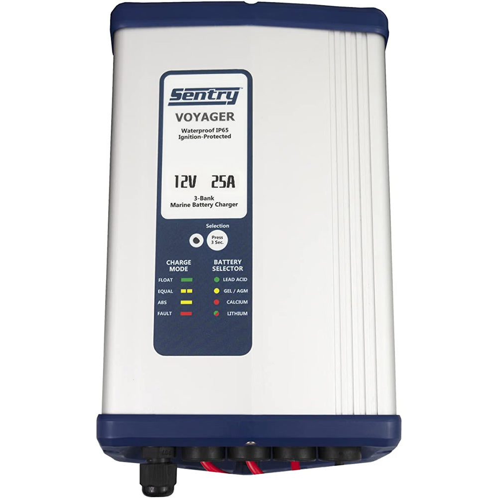 Sentry Voyager Battery Charger 12V - 25A - 115/230V Input - 3 Bank [SV1225/3XJ]