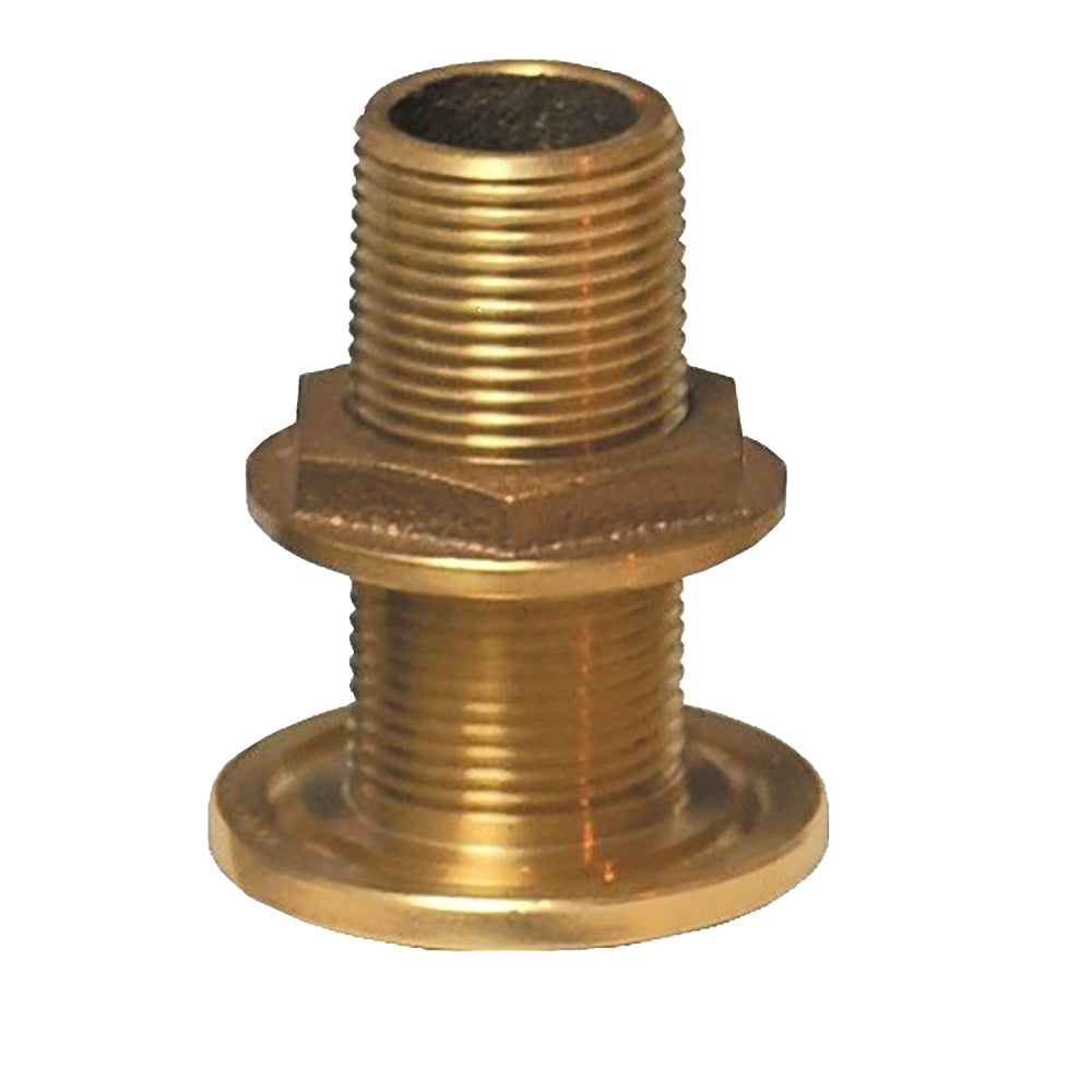 GROCO 1-1/4" NPS NPT Combo Bronze Thru-Hull Fitting w/Nut [TH-1250-W]