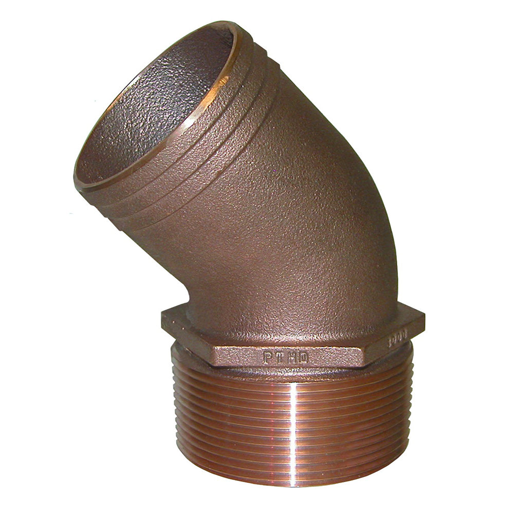 GROCO 2-1/2" NPT Bronze 45 Degree Pipe to 2-1/2" Hose [PTHD-2500]