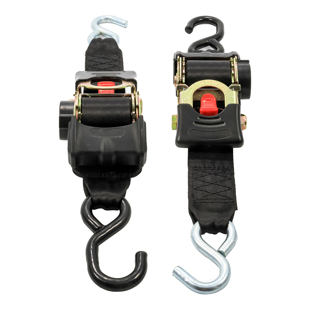 Camco Retractable Tie Down Straps - 2" Width 6 Dual Hooks [50031]