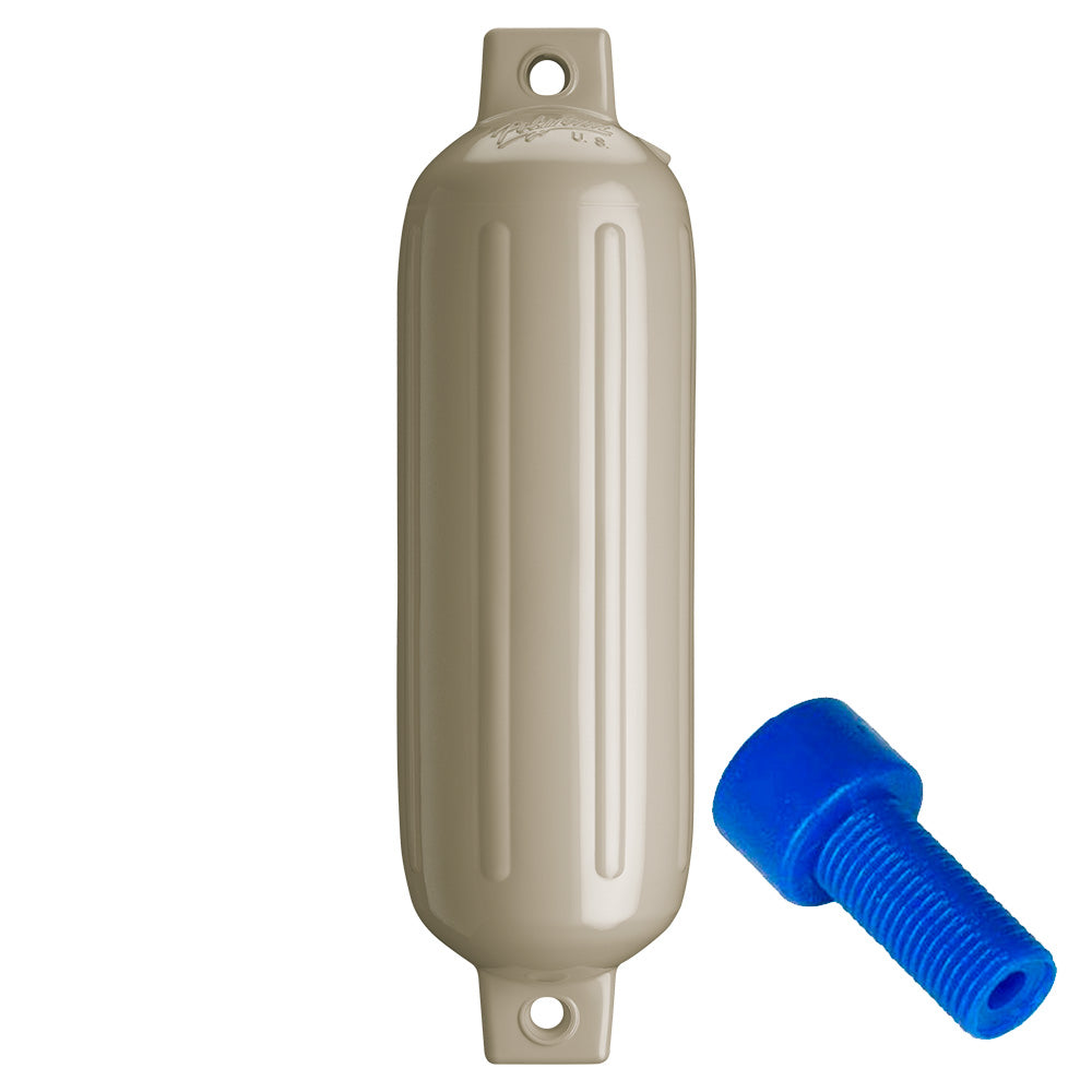 Polyform G-3 Twin Eye Fender 5.5" x 19" - Sand w/Adapter [G-3 SAND W/AIR ADAPTER]